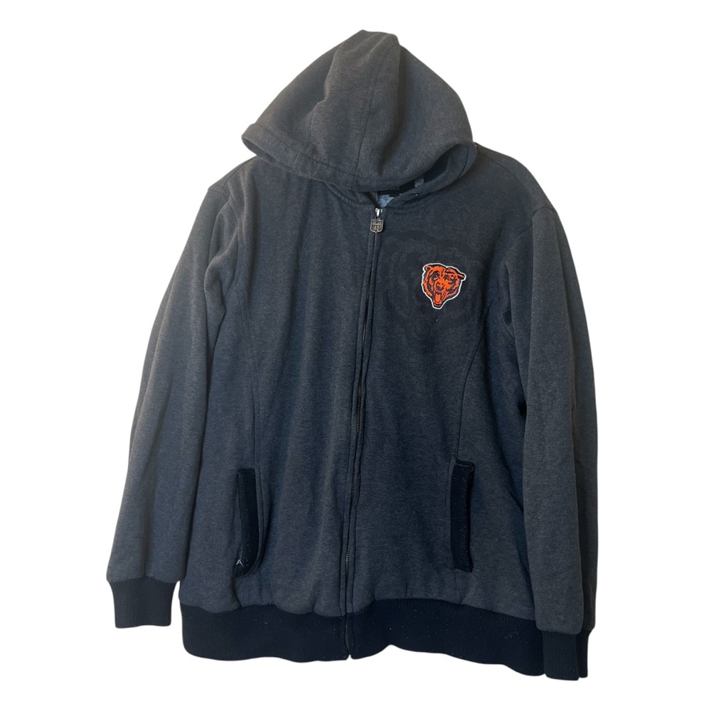 NFL Chicago Bears Pro Line Hooded Full Zip Sherpa Lined Jacket Sz XXL